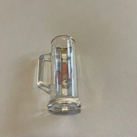 5/$25 Berlin double shot glass Checkpoint Charlie beer glass shaped - Picture 2 of 4